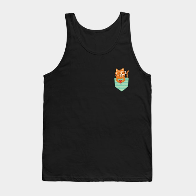 Cute cats pocket tees Tank Top by white.ink